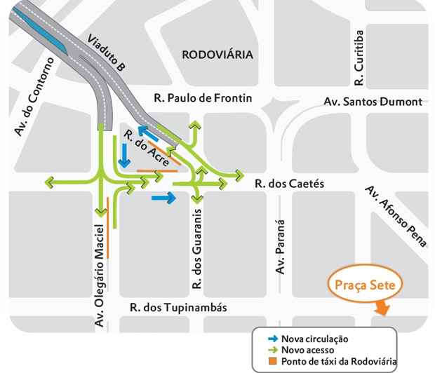 Trecho da Av. Olegário Maciel e outras duas ruas terão circulação alterada  - BHTrans/Divulgação