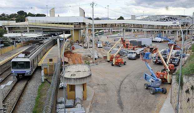 Embarque e desembarque na Estação São Gabriel será na plataforma antiga neste fim de semana - Juarez Rodrigues/EM/D.A Press