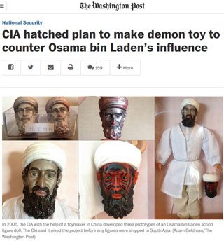 CIA planejou produzir boneco mostrando Bin Laden como demônio - Reprodução/washingtonpost.com