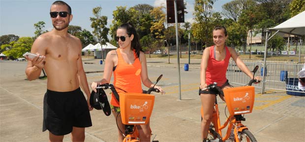 Quatorze estações do Bike BH são inauguradas; seis são na orla da lagoa - Cristina Horta/EM/D.A Press