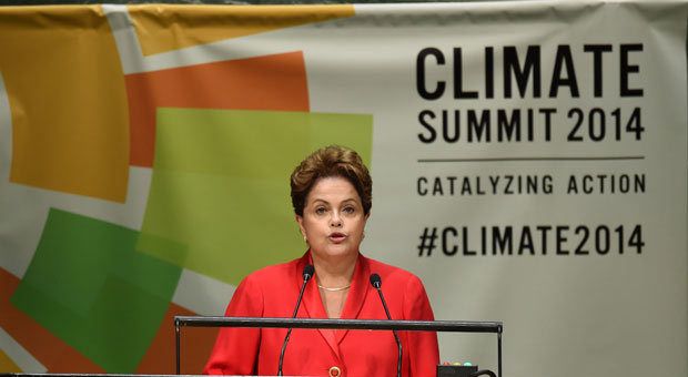 Combate às mudanças climáticas não prejudica economia, diz Dilma  - Timothy A.Clary/AFP