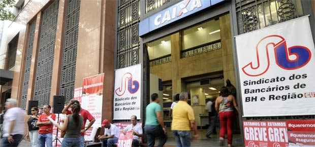 Bancários fecham 110 agências em BH, Betim e Contagem, informa sindicato - Jair Amaral/EM/D.A Press