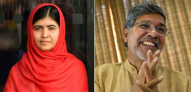 Malala e Kailash Satyarthi levam Nobel da Paz - REUTERS/Carlo Allegri/FIles  e AFP PHOTO/RAVEENDRAN 