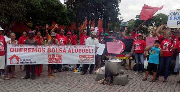 Moradores da Ocupação William Rosa fazem protesto em Contagem - Jair Amaral/EM/DA Press
