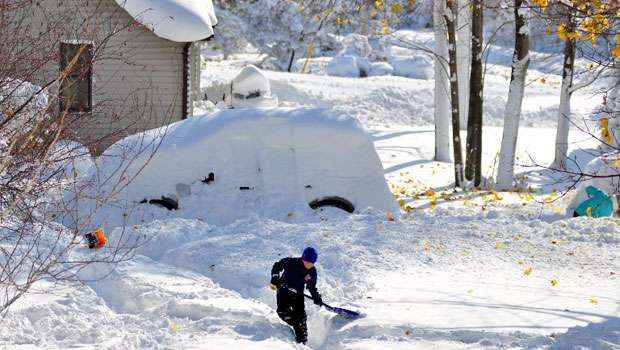 Tempestade de neve atinge EUA e deixa pelo menos sete mortos - John Normile/GETTY IMAGES NORTH AMERICA/AFP