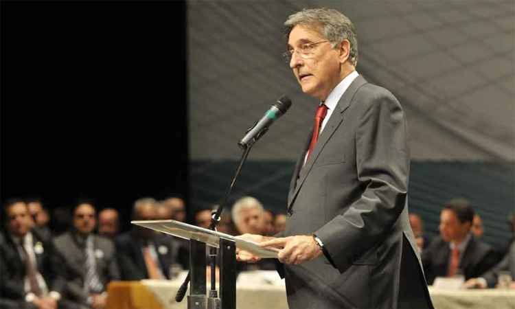 Pimentel é diplomado governador ao lado do senador Antonio Anastasia e deputados - Juarez Rodrigues/EM/D.A PRESS