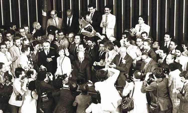 Sessão do Congresso que elegeu Tancredo Neves completa 30 anos - CECE/CB/D.A Press - 15/1/1985