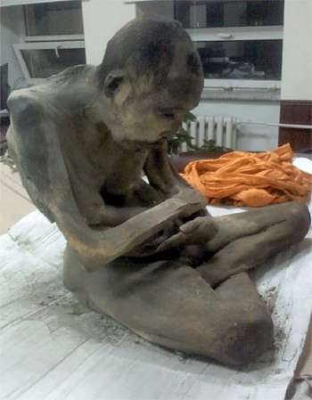 Budistas acreditam que monge mumificado de 200 anos não está morto e sim meditando  - reprodução / siberian times