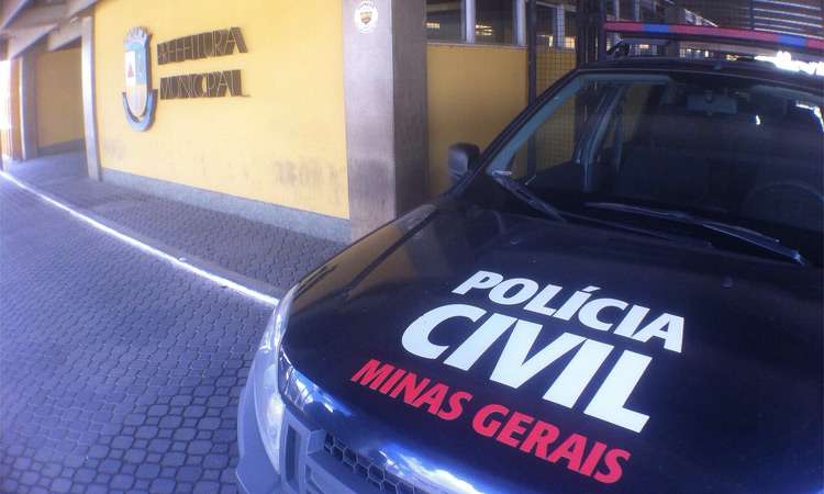 Polícia Civil  fecha Prefeitura de Vespasiano para apreender documentos - Leandro Couri/EM/D.A Press