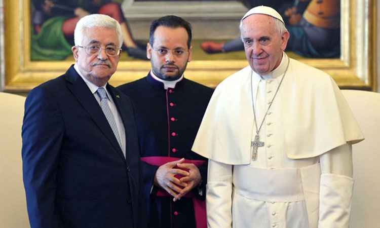 Papa Francisco diz que líder palestino é um "anjo da paz" - Alberto Pizzoli/Pool Photo 