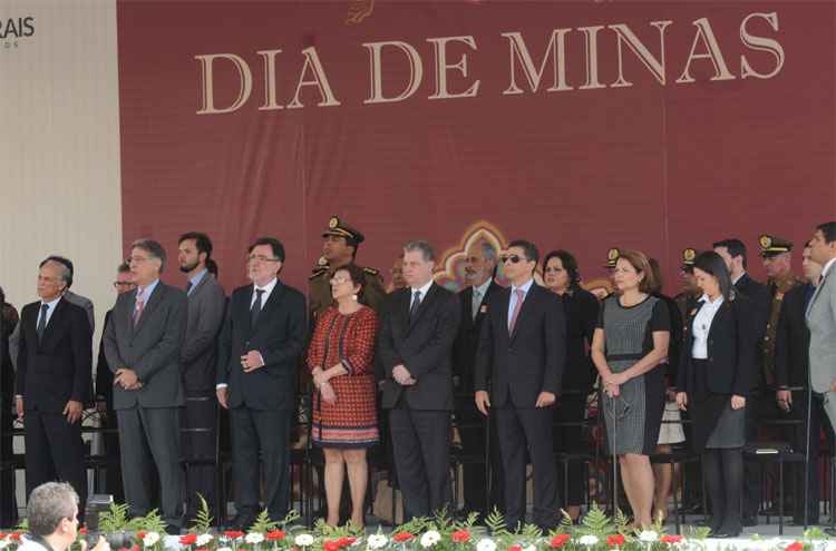 Governador Fernando Pimentel faz críticas e afagos no Dia de Minas - Jair Amaral/EM/D.A Press