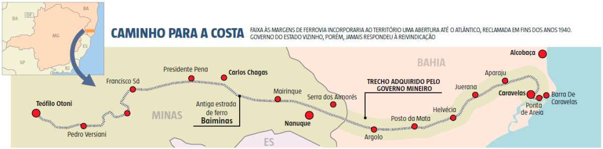 Minas e Bahia vão pesquisar documentos para definir futuro do "mar mineiro" - Arte EM