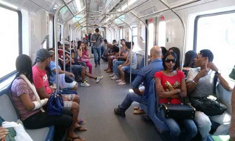 População aprova viagem em novos trens do metrô de BH, mas ainda cobra melhorias - Beto Novaes/EM/DA Press