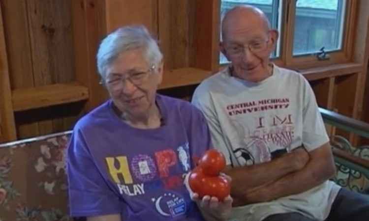 Norte-americana colhe tomate com formato de pato nos EUA - Reprodução Youtube CNN