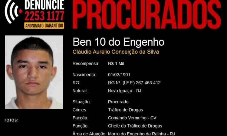 Traficante conhecido como 'Ben 10 do Engenho' é preso pela Polícia Federal no Rio - Reprodução/Disque-Denúncia