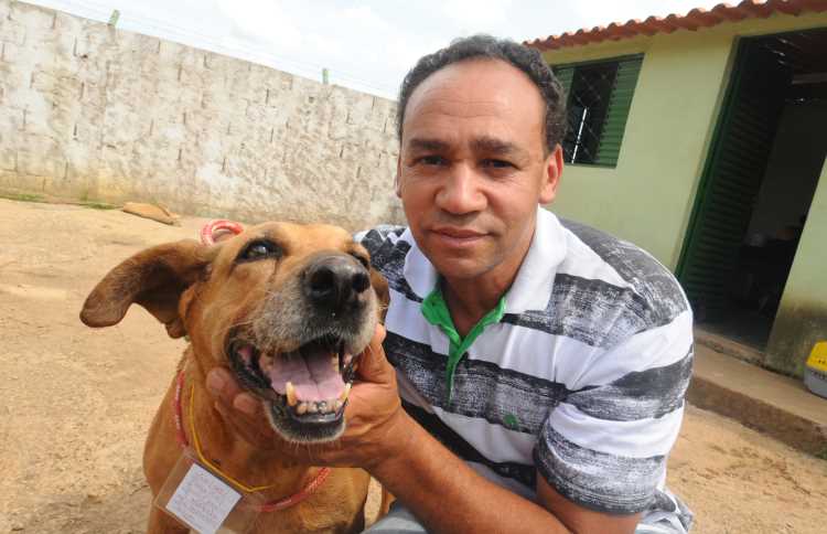 Cachorro resgatado da lama por bombeiros tem reencontro feliz com o dono - Euler Junior/EM/D.A Press