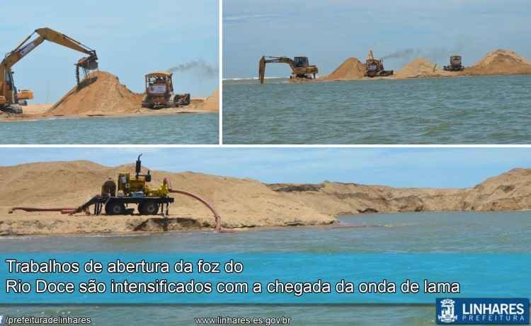 Rejeitos da barragem do Fundão chegam ao mar - Prefeitura de Linhares/Facebook/Divulgação