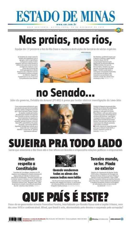 Famosos de todo o país comentam e compartilham a capa do EM desta quinta-feira