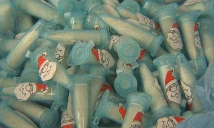 Presos traficantes que vendiam cocaína com rosto do Papai Noel - Divulgação/Polícia Civil