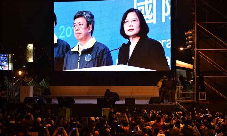 Candidata separatista vence eleições presidenciais em Taiwan - SAM YEH / AFP PHOTO