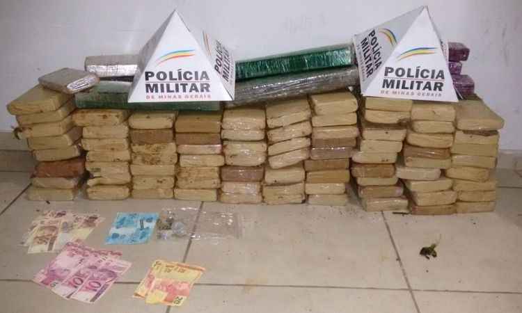 Operação prende três pessoas e apreende 95 kg de maconha em Viçosa, na Zona da Mata - Polícia Militar/Divulgação