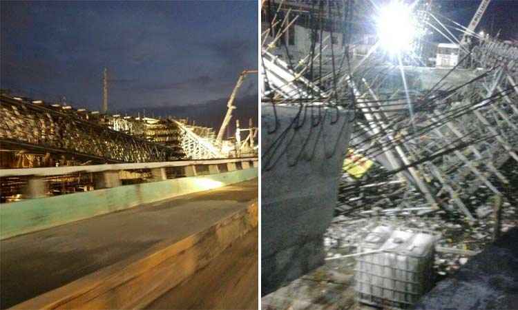 Parte de viaduto desaba em Fortaleza e dois operários morrem - Reprodução/ Twitter Bombeiros do Ceará 