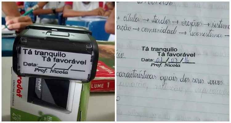 Professor cria carimbo com refrão de MC Bin Laden para incentivar alunos no ES - Reprodução