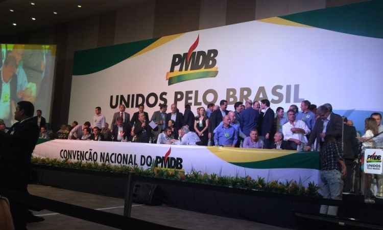 Convenção nacional do PMDB tem início sob gritos de 'Fora Dilma' - Reprodução/Twitter PMDB