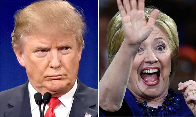 Nos EUA, Trump e Hillary querem vencer hoje e consolidar vantagem nas primárias - AFP Photo