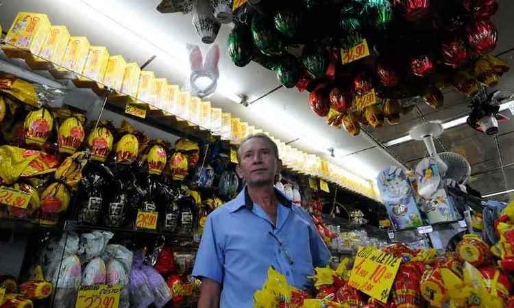 Páscoa da crise deixa lojas abarrotadas de chocolate - Gladyston Rodrigues/EM/D.A Press