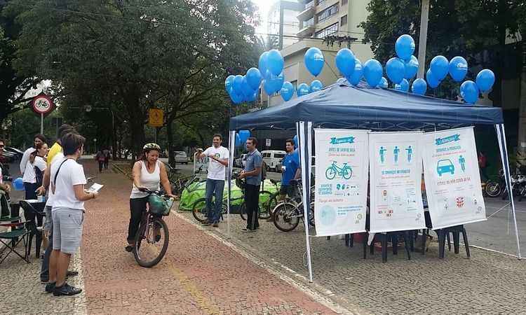 Bike Anjo incentiva uso da bicicleta como forma de se deslocar ao trabalho - Paulo Filgueiras/EM/D.A PRESS