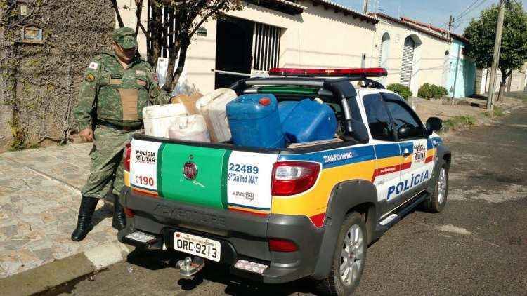 PM apreende combustível comercializado ilegalmente em Uberlândia - Polícia Militar Ambiental / Divulgação