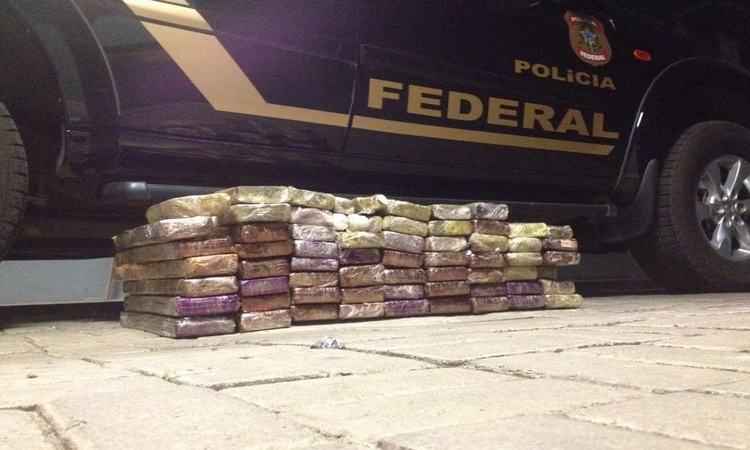 Traficante interestadual é preso com 57 quilos de maconha e comparsa troca tiros com a PF - Divulgação/Polícia Federal