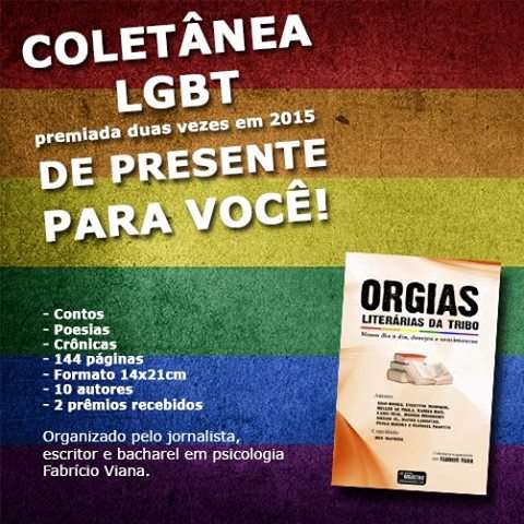 Coletânea LGBT: autor dá de presente 100 exemplares impressos de seu premiado livro - Dino