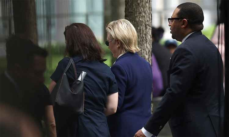 Hillary Clinton passa mal e deixa a cerimônia do 11/9 em Nova York - Justin Sullivan/Getty Images/AFP