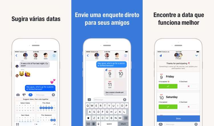 Doodle lança aplicativo de agendamento para iMessage do iOS 10 - Dino