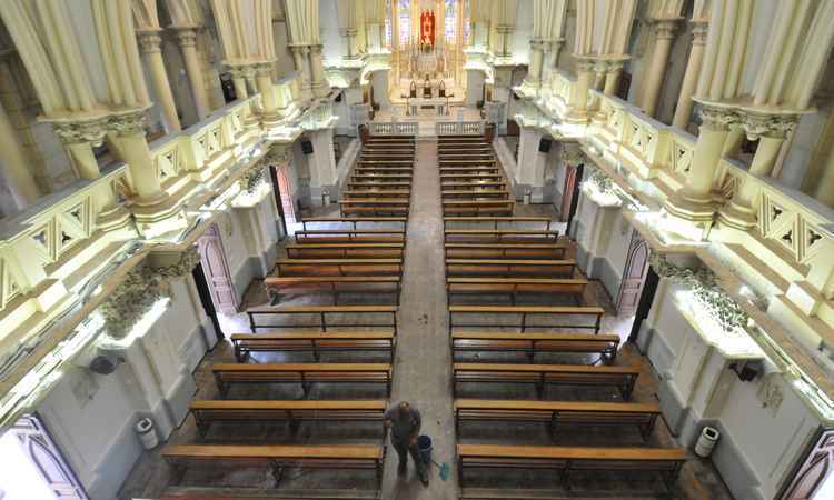 Nova iluminação da Igreja de Nossa Senhora da Boa Viagem está pronta - Rodrigo Clemente/EM/D.A PRESS