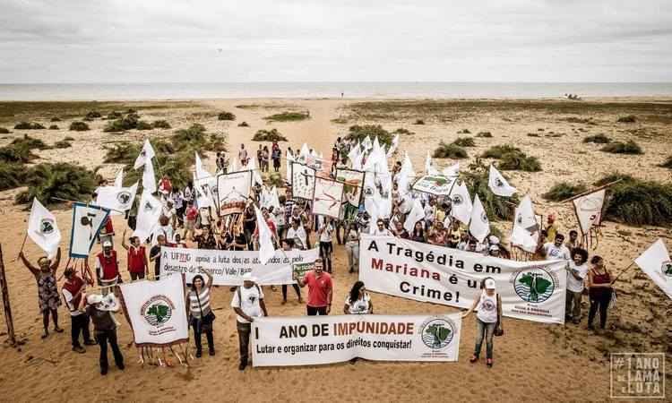 Atingidos por Barragens percorrem caminho inverso ao da lama da Samarco - Divulgação MAB