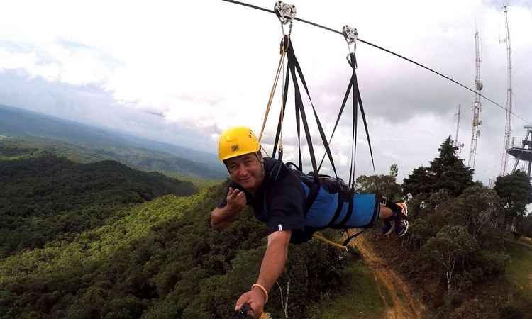Tirolesa em BH disponibiliza nova modalidade de salto: super-homem  - Tirolesa BH/ Divulgação 