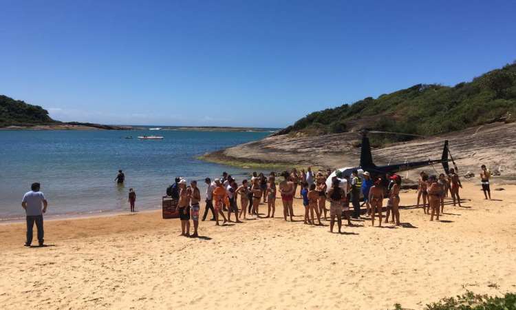 Vereador de BH é preso depois de pousar helicóptero em praia de Guarapari - Secretaria de Segurança do Espírito Santo / Divulgação