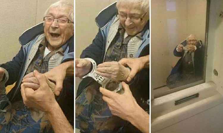Polícia prende idosa de 99 anos que sonhava em ir para a cadeia - Reprodução/Facebook