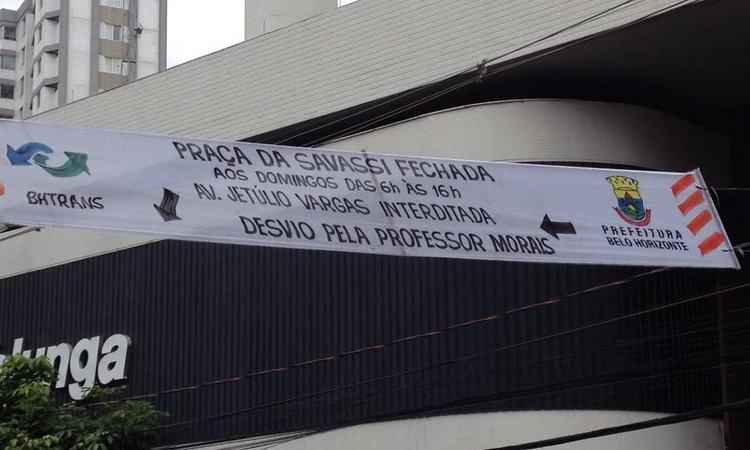 Prefeitura de BH instala faixa com erro de português na Região Centro-Sul - João Bosco/Divulgação