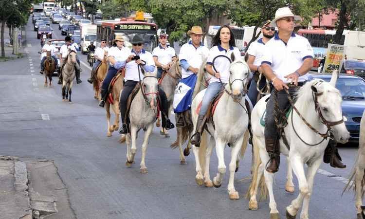 Mostra que começou com cavalgada nas ruas de BH vai até 26 de março - Juarez Rodrigues/EM/D.A PRESS