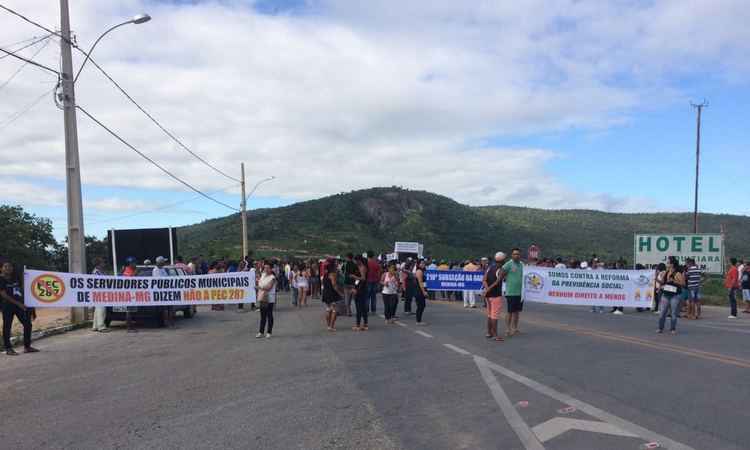 Protestos contra a reforma da Previdência fecham rodovias em Minas Gerais  - Reprodução/Whatsapp