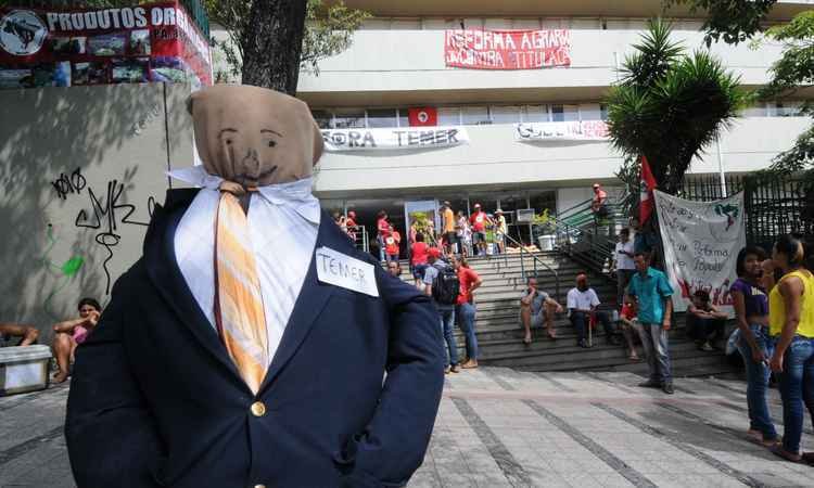 Sede do Incra em BH é ocupada por manifestantes do MST - Beto Novaes/EM/D.A. Press