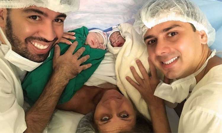 Avó dá à luz netas para realizar sonho do filho de ter bebê com o marido - Instagram/Reprodução