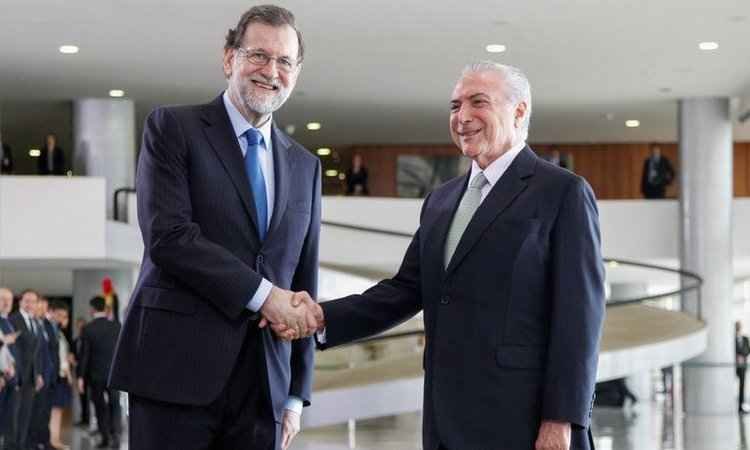 Em brinde, Temer e presidente da Espanha fazem defesa de reformas - Beto Barata/PR
