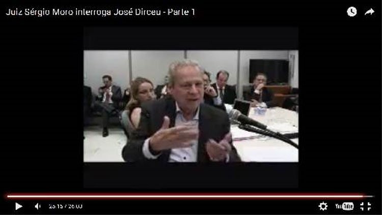 STF julga hoje recurso para tirar José Dirceu da cadeia - Reprodução/Youtube