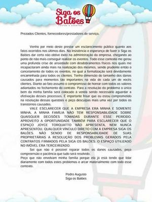 Clientes e fornecedores denunciam calote de promotor de eventos  - Internet/ Reprodução