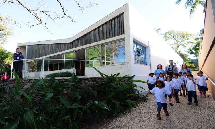 Casa JK se transforma em sala para aulas com crianças sobre a Pampulha - Gladyston Rodrigues/EM/D.A Press